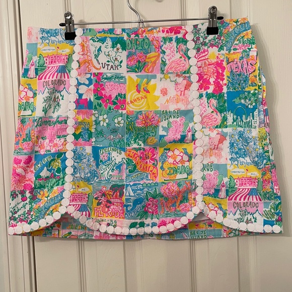 Lilly Pulitzer Pants - Patty Skort in Multi Pop Up Lilly State of Mind